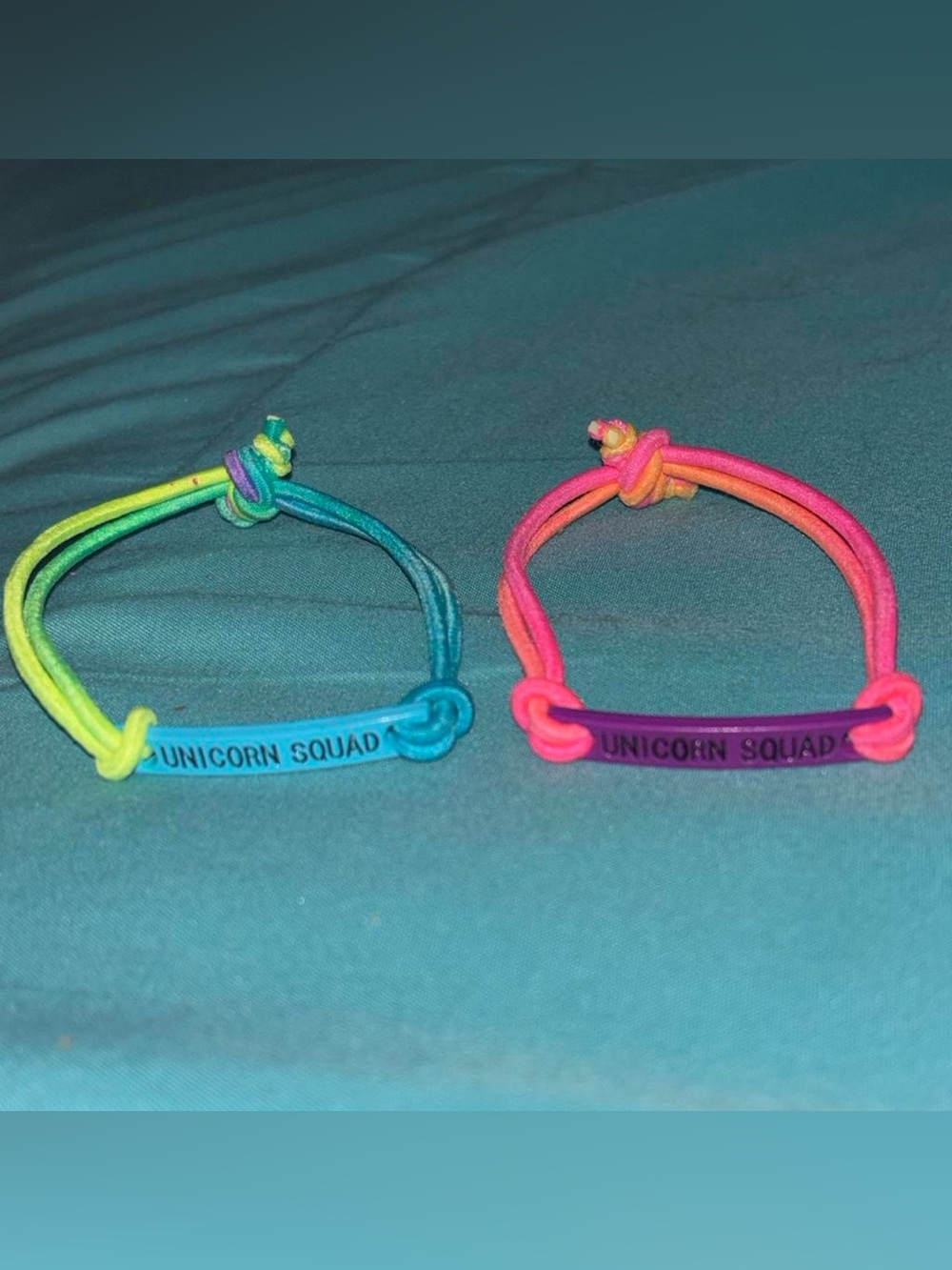 Unicorn Squad Kids Rainbow Friendship Bracelet - Blue & Pink